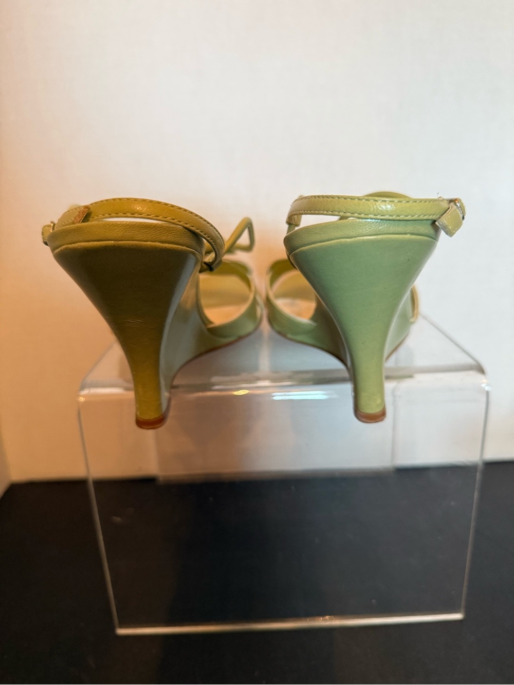 Carlos by Carlos Santana Olive Green Slingback Wedge Sandals size 8M - Picture 6 of 10